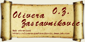 Olivera Zastavniković vizit kartica
